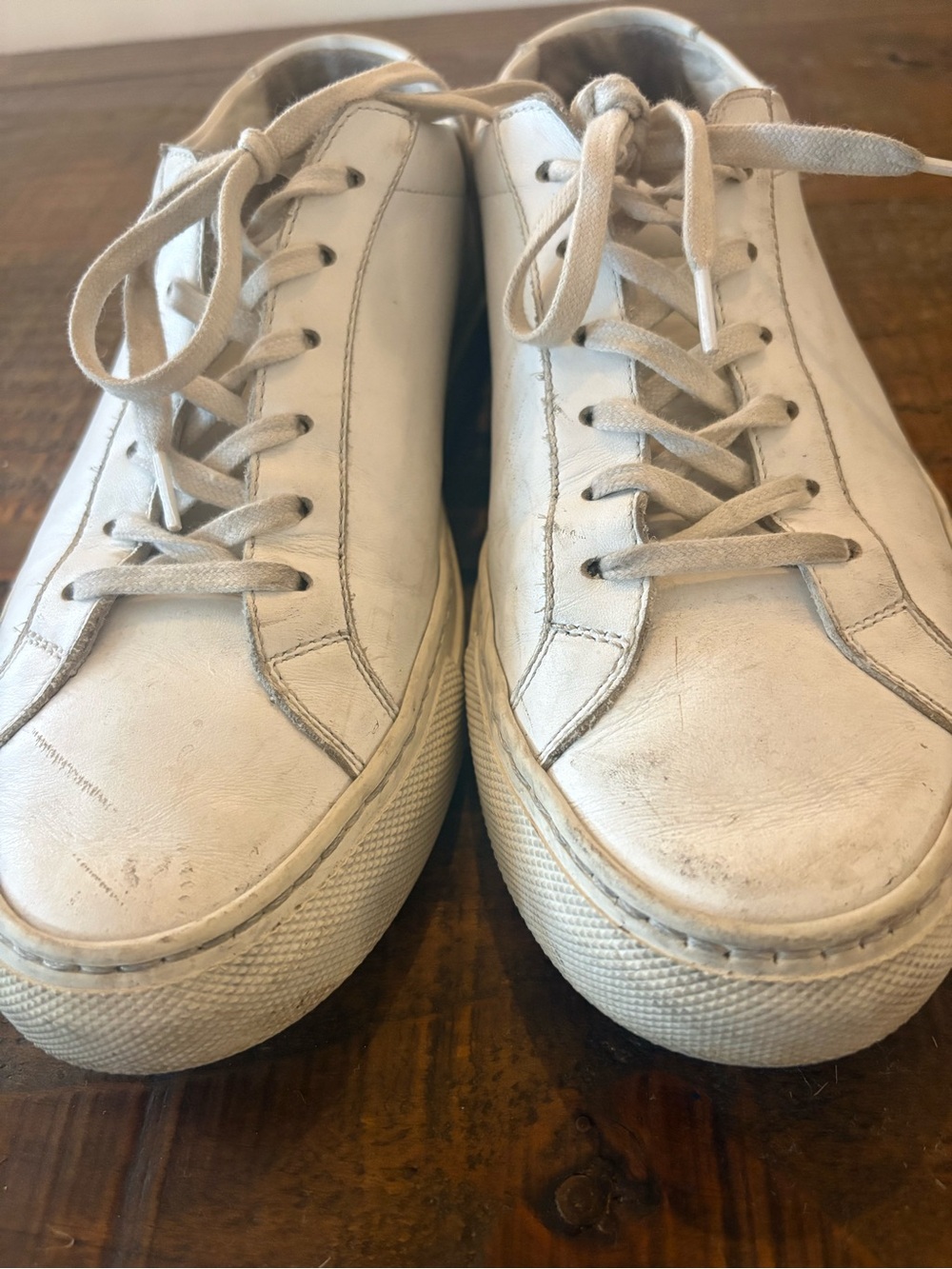 Common Projects Off-White Low-Top Leather Sneakers